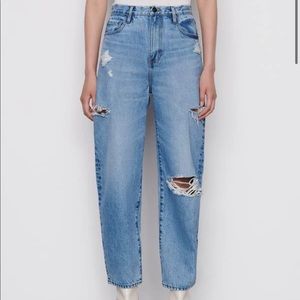 Frame Ultra High Rise Barrel Jean 28